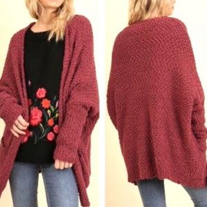 Umgee Dolman Sleeve Popcorn Cardigan Size M